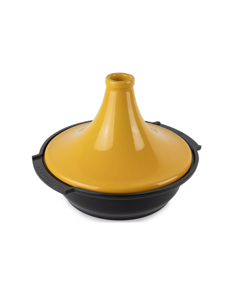 Peugeot Atlas saffron yellow ceramic tagine dish 30cm diameter