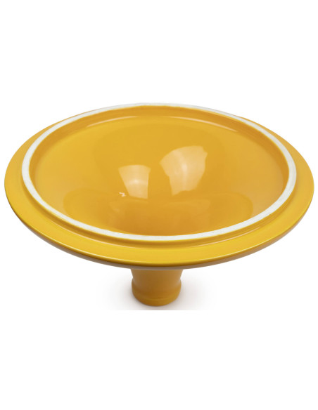 Prato tagine de cerâmica amarelo açafrão Peugeot Atlas com 30 cm de diâmetro