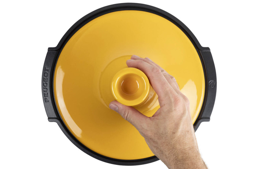 Peugeot Atlas saffron yellow ceramic tagine dish 30cm diameter