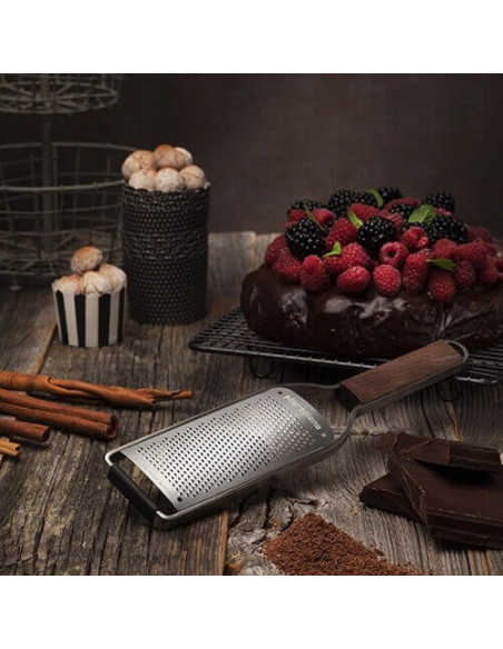 Raspa a grana fine Microplane Master con manico in noce
