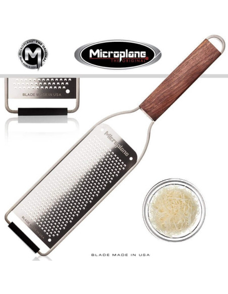 Microplane Master finkornig rasp valnötshandtag