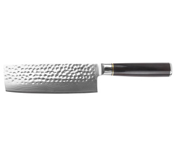 17cm Fukito cuchillo nakiri Ébano Damasco martillado