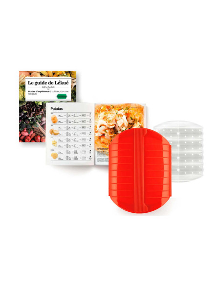 Lékué Todo para triunfar Kit de vapor para 3-4 personas - Guía de 70 recetas