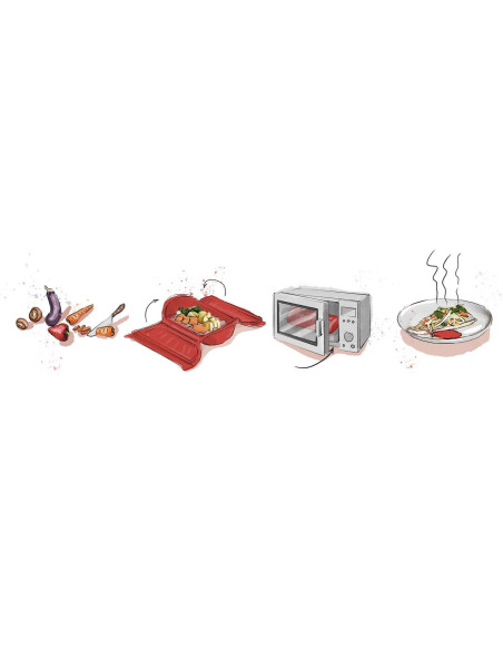Lékué Todo para triunfar Kit de vapor para 3-4 personas - Guía de 70 recetas