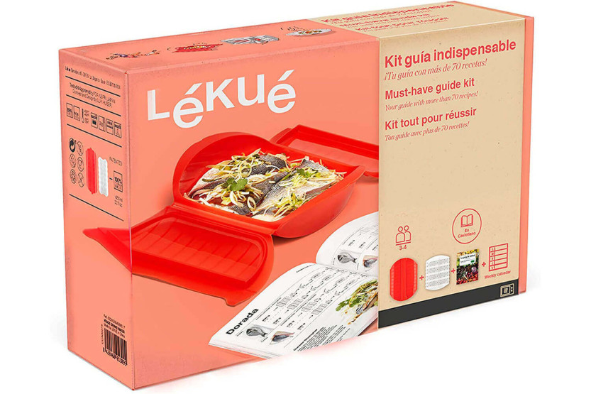 Lékué Todo para triunfar Kit de vapor para 3-4 personas - Guía de 70 recetas