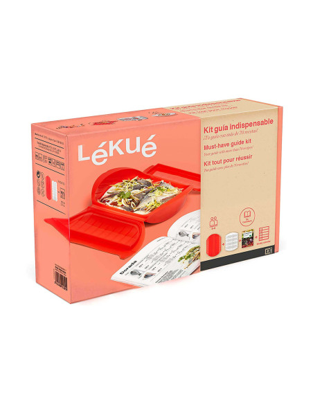 Lékué Todo para triunfar Kit de vapor para 3-4 personas - Guía de 70 recetas