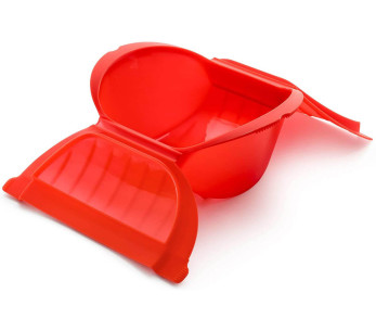Lékué Maxi Dampfbox für 3 bis 4 Personen - Rot