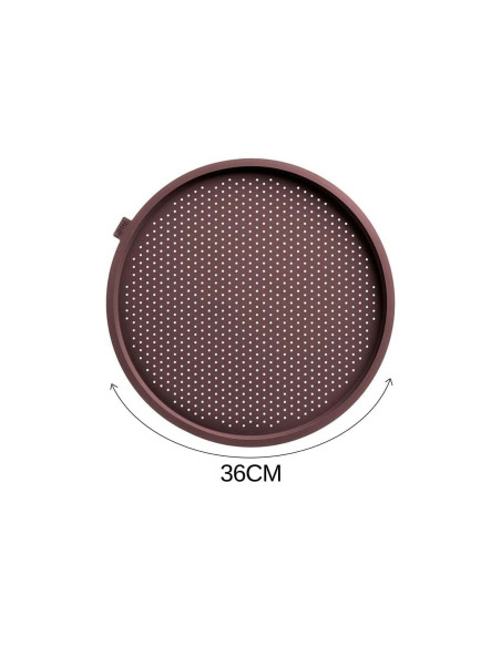 Lékué ø36cm bruine geperforeerde siliconen pizzavorm Platina