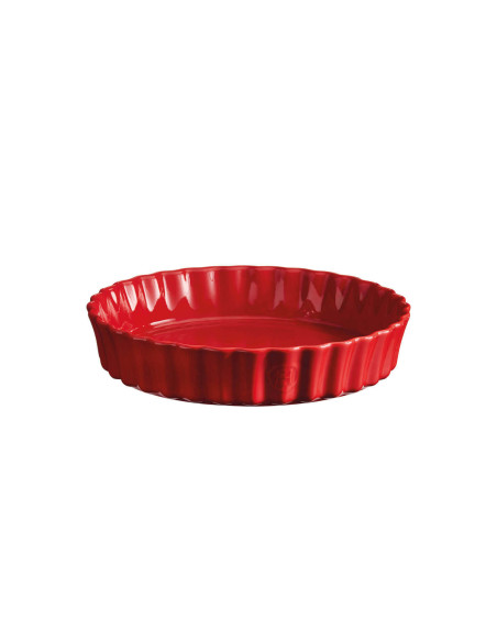 Høy riflet keramisk tourtière Emile Henry 24cm - Grand Cru