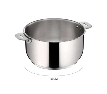 Set van 3 Lagostina Salvaspazio Lagotherm roestvrijstalen pannen 16, 18 en 20cm + afneembare steel + afwasmiddel 2