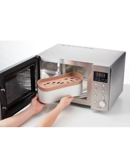 Schneller Nudelkocher Lékué Quick Pasta aus Silikon platinum