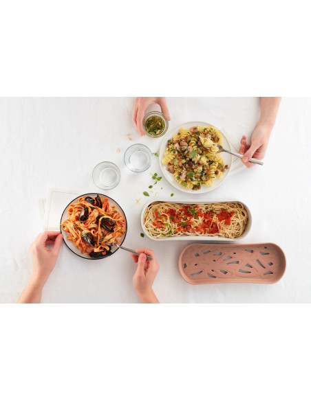 Lékué Quick Pasta silikonikeitin platinaa