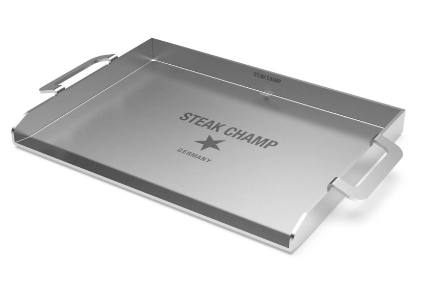 Plancha Steak Champ in stainless steel 38x28cm