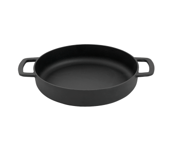 Frigideira de ferro fundido esmaltada preta Combekk Sous-chef