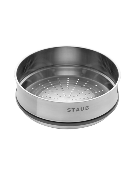 Staub dampkurv i rustfrit stål til rund bradepande