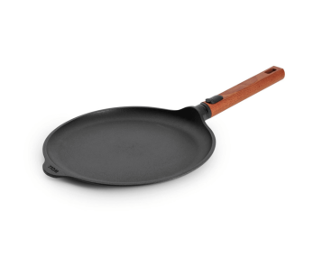 Woll Diamond QXR Eco Logic -kreppikone valetusta alumiinista, jossa on irrotettava puinen kahva 26cm 2