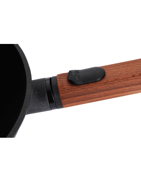 Wok Woll Diamond QXR Eco Logic valettu alumiini irrotettava puinen kahva