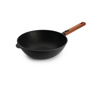 Wok Woll Diamond QXR Eco Logic valettu alumiini irrotettava puinen kahva 2