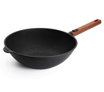 Wok Woll Diamond QXR Eco Logic gegoten aluminium afneembare houten steel