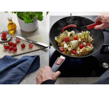 Wok Woll Diamond Lite aluminio fundido mango de polímero extraíble 2