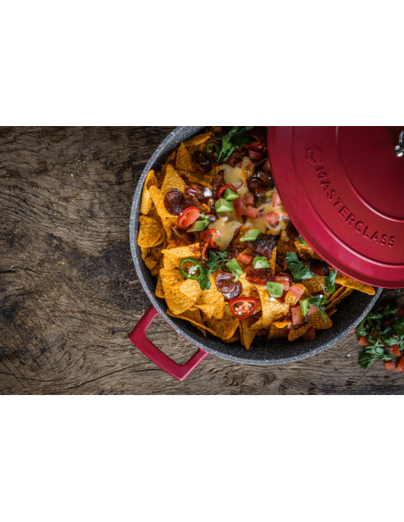 Padella rotonda in alluminio MasterClass da 4 litri compatibile con l'induzione