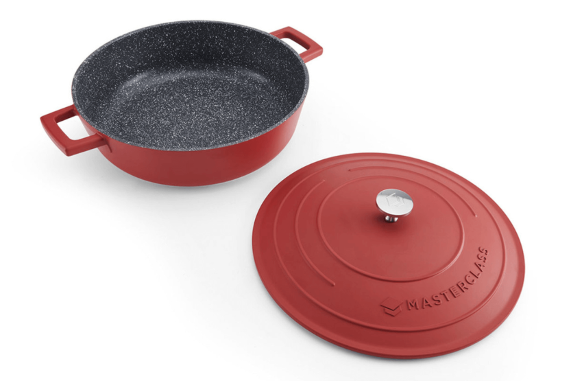 Sartén redonda MasterClass de aluminio fundido de 4L compatible con inducción