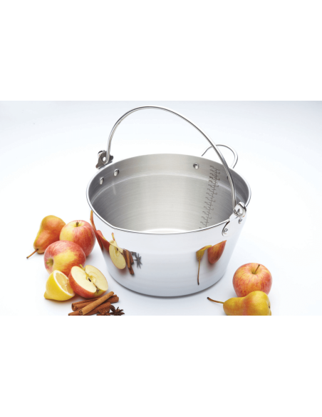 KitchenCraft Home Made syltekrukke i rustfrit stål 9L
