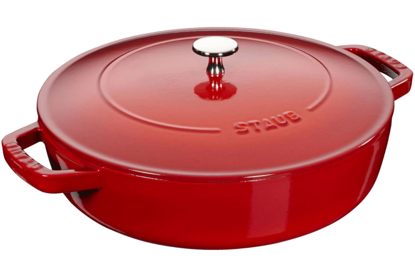 Staub Chistera Sauteuse aus emailliertem Gusseisen Kirsche