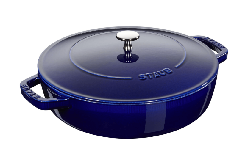Staub Chistera deep-blue enamelled cast-iron sauté pan