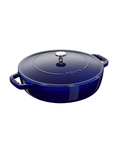 Padella in ghisa smaltata blu profondo Staub Chistera