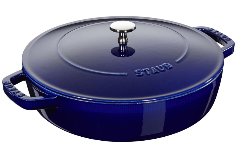 Padella in ghisa smaltata blu profondo Staub Chistera