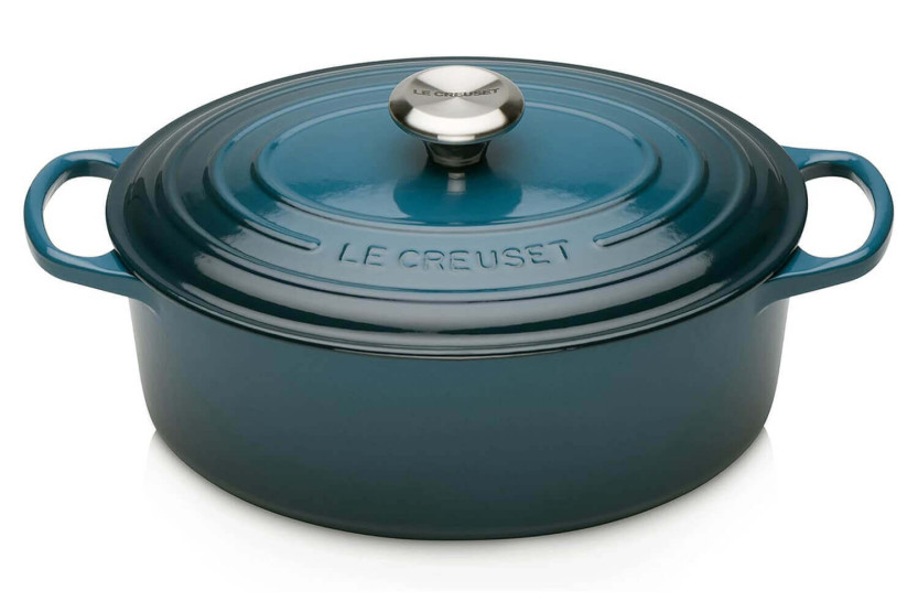 Le Creuset Signature ovale geëmailleerde gietijzeren braadpan 29cm Diep Teal