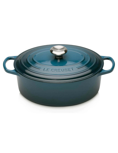 Le Creuset Signature ovaali emaloitu valurautainen pata 29cm Deep Teal