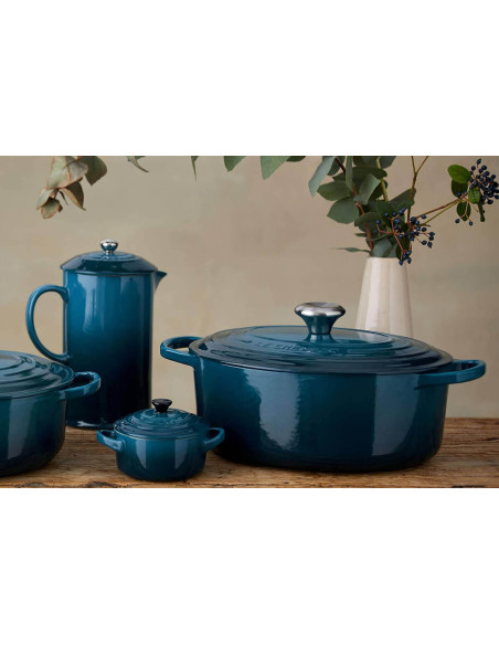 Le Creuset Signature oval emaljerad gjutjärnsgryta 29cm Deep Teal