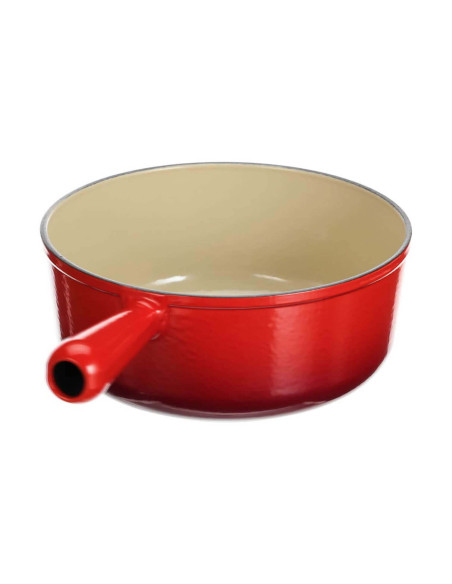 Le Creuset 22CM Cerise emaljert fonduegryte i støpejern