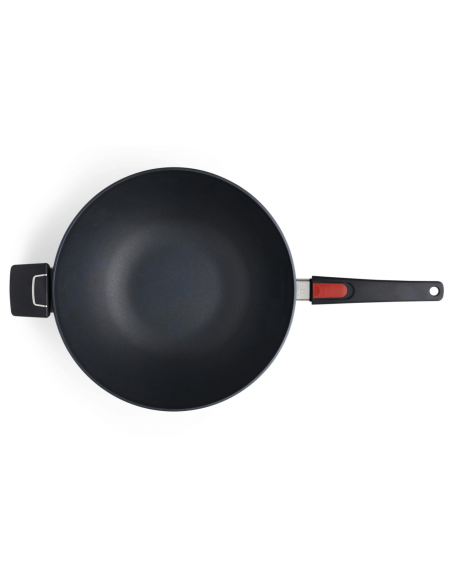 Wok Woll Diamond Lite em alumínio fundido com pega amovível em polímero 34cm + tampa