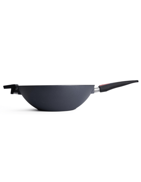 Wok Woll Diamond Lite in alluminio fuso con manico in polimero rimovibile 34 cm + coperchio