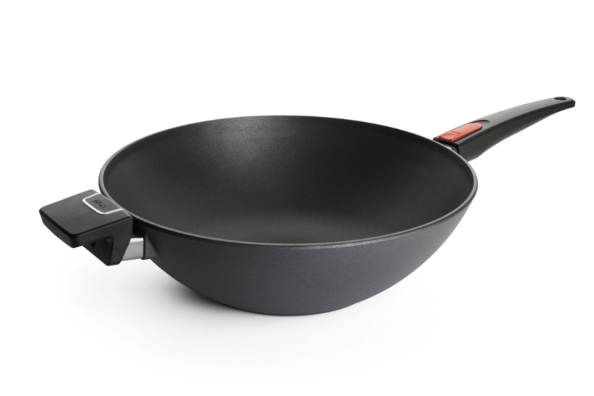 Wok Woll Diamond Lite in alluminio fuso con manico in polimero rimovibile 34 cm + coperchio