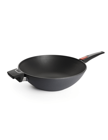 Wok Woll Diamond Lite em alumínio fundido com pega amovível em polímero 34cm + tampa
