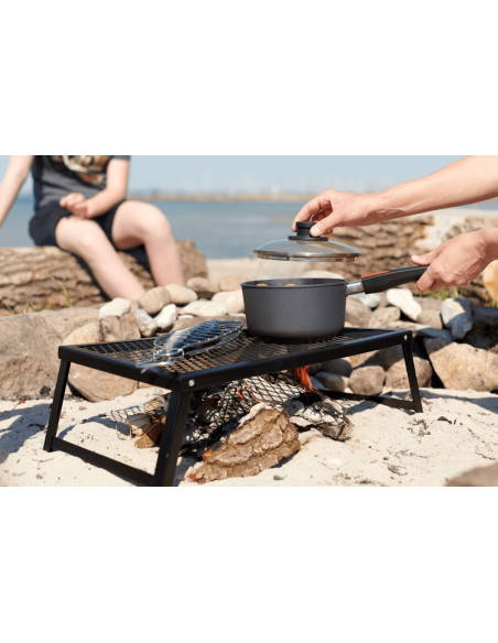 Woll Diamond Lite steelpan van gegoten aluminium met afneembare polymeer handgreep