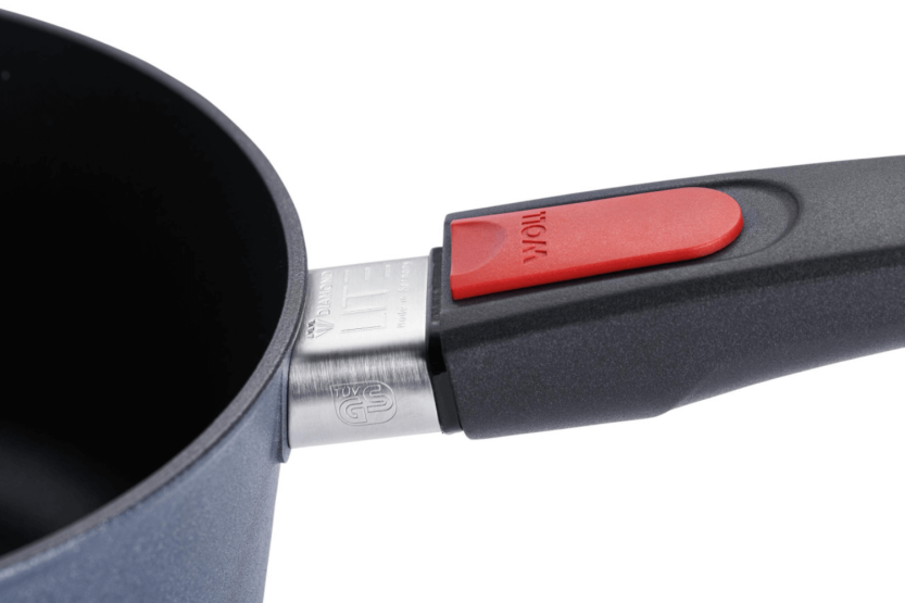 Woll Diamond Lite steelpan van gegoten aluminium met afneembare polymeer handgreep