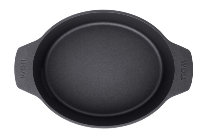 Woll Diamond Lite ovale braadpan van gegoten aluminium + afneembare polymeer handgrepen