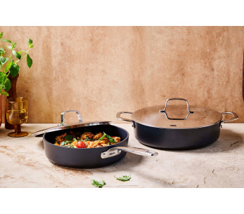 Beka Maestro 24 cm non-stick keramikbelagd sauteuse med långt handtag + lock 2