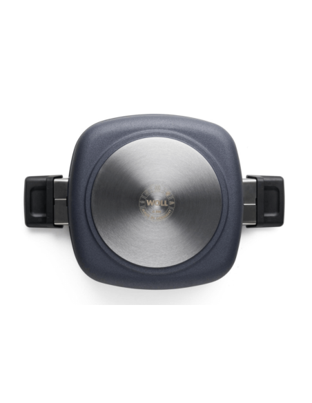 Sartén cuadrada Woll Diamond Lite de aluminio fundido con tapa de cristal