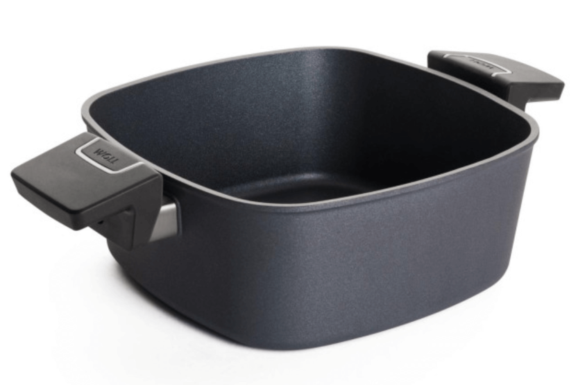 Padella quadrata Woll Diamond Lite in alluminio fuso con coperchio in vetro