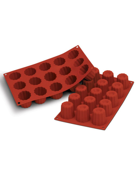 Silikomart Silicon Flex professional silicone mold 300x175mm 15 mini flutes