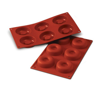 Professionele siliconen mal Silikomart Silicon Flex 300x175mm 6 savarins