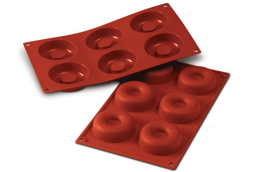 Molde silicona profesional Silikomart Silicon Flex 300x175mm 6 savarins