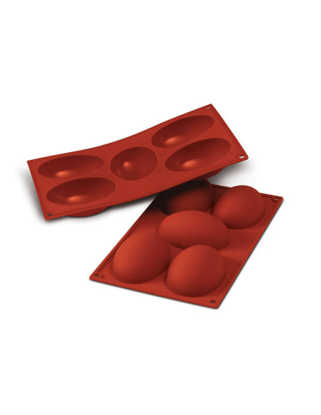 Silikomart Silicon Flex profesjonell silikonform 300x175mm 5 halve egg
