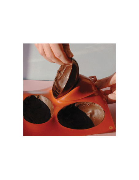 Silikomart Silicon Flex molde de silicone profissional 300x175mm 5 meios ovos